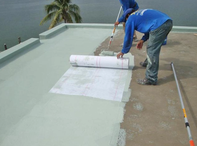 Sun deck waterproofing